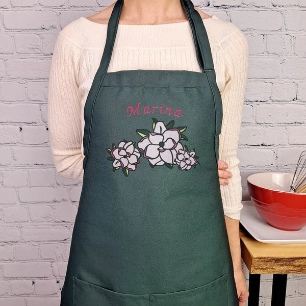 {{product_title}} – {{color}} embroidered kitchen apron
