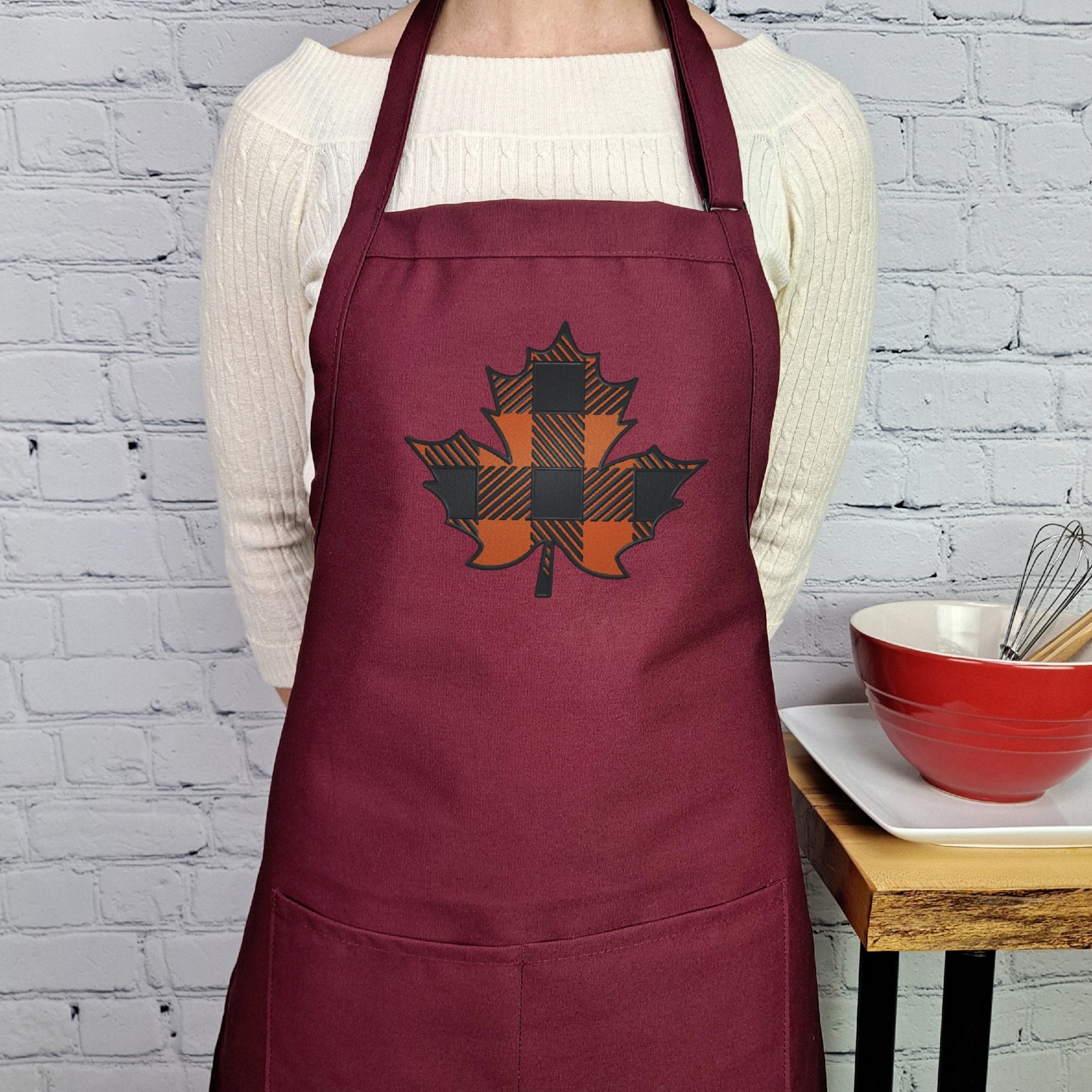 {{product_title}} – {{color}} embroidered kitchen apron