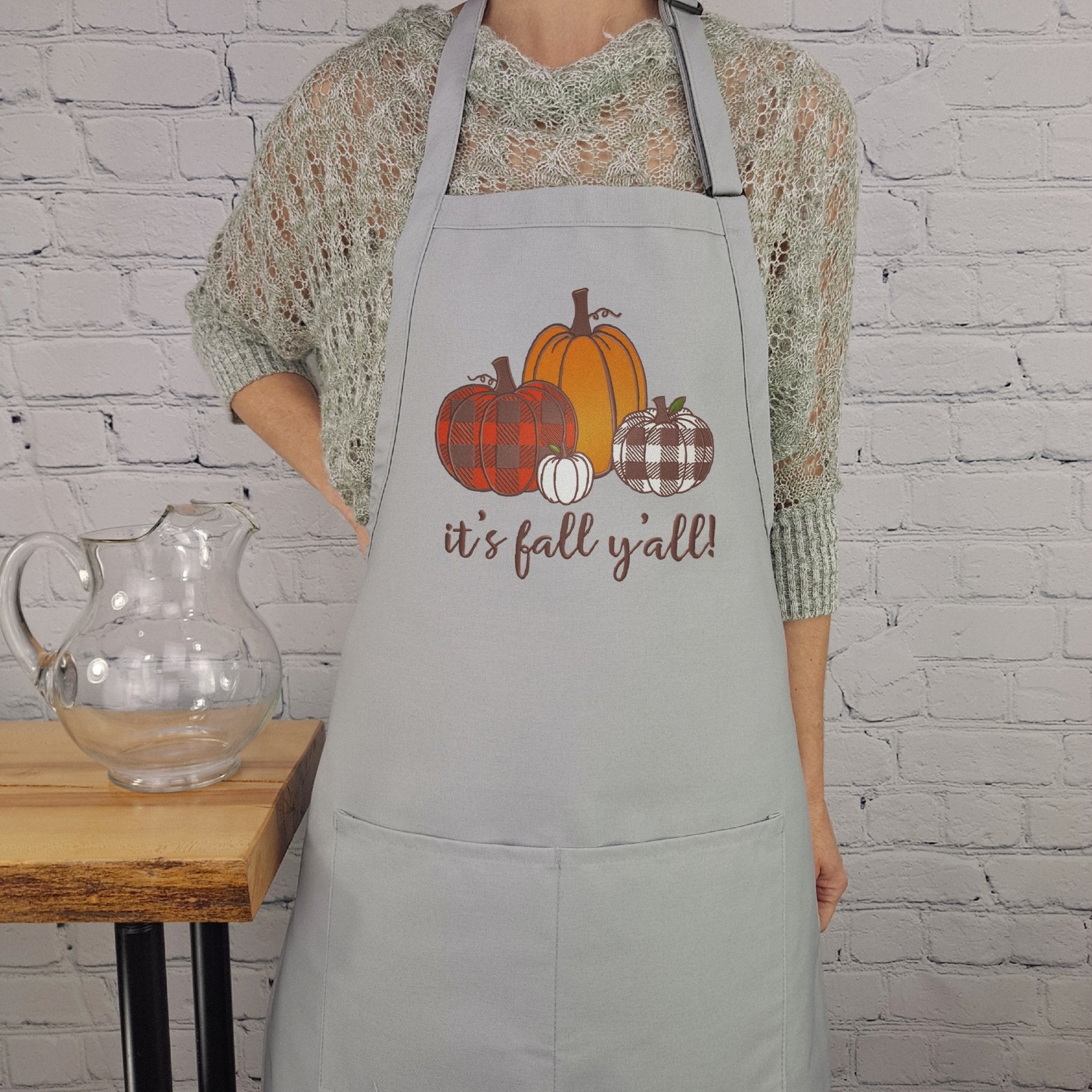 {{product_title}} – {{color}} embroidered kitchen apron