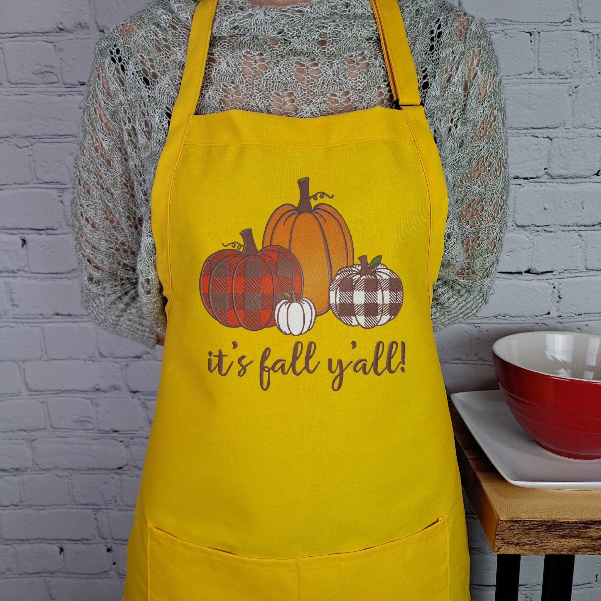 {{product_title}} – {{color}} embroidered kitchen apron
