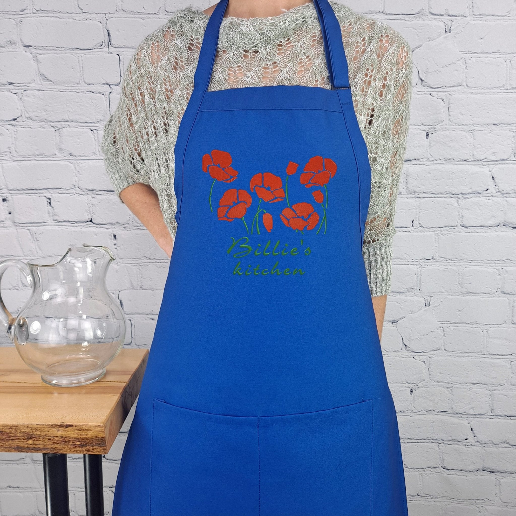 {{product_title}} – {{color}} embroidered kitchen apron
