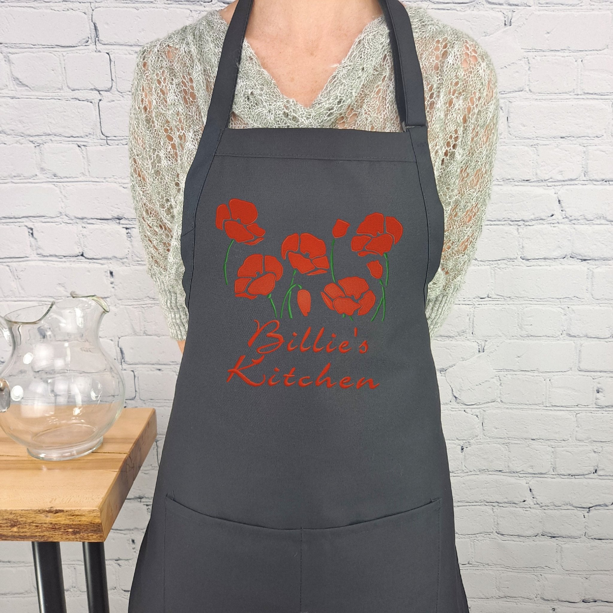 {{product_title}} – {{color}} embroidered kitchen apron