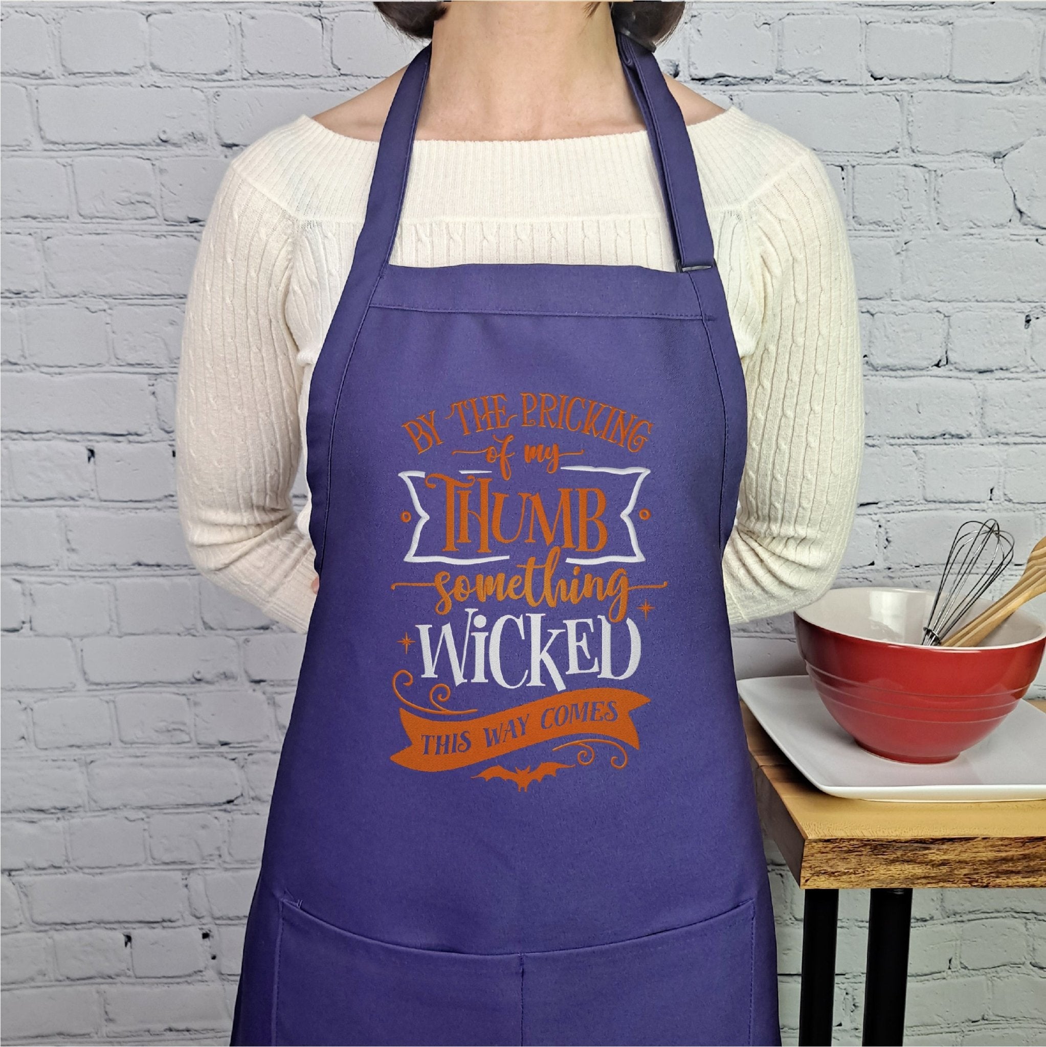 {{product_title}} – {{color}} embroidered kitchen apron