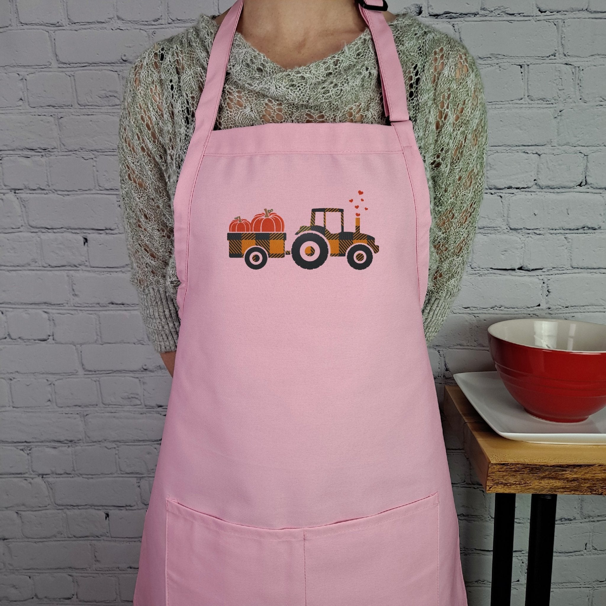 {{product_title}} – {{color}} embroidered kitchen apron