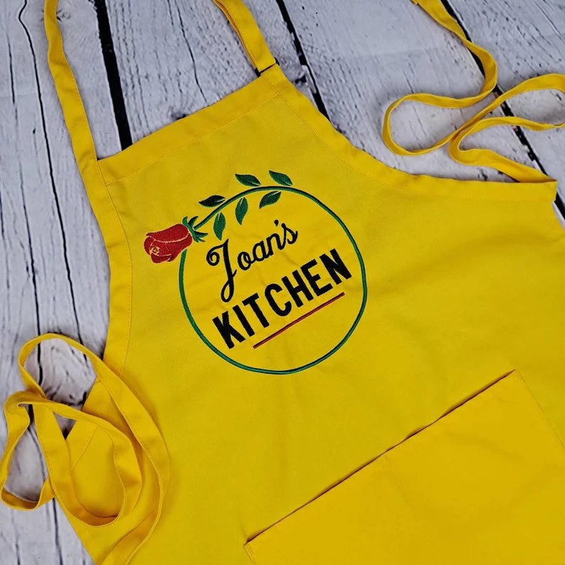 {{product_title}} – {{color}} embroidered kitchen apron