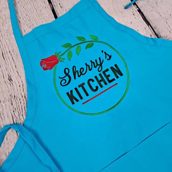 {{product_title}} – {{color}} embroidered kitchen apron