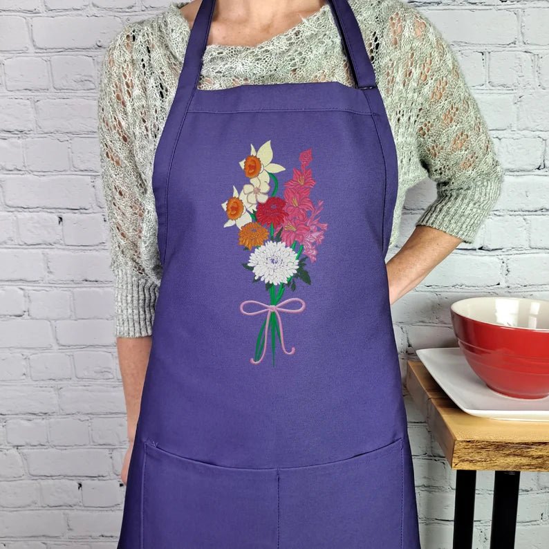{{product_title}} – {{color}} embroidered kitchen apron
