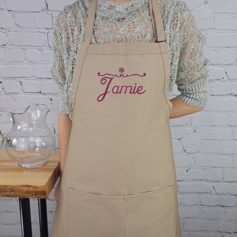 {{product_title}} – {{color}} embroidered kitchen apron