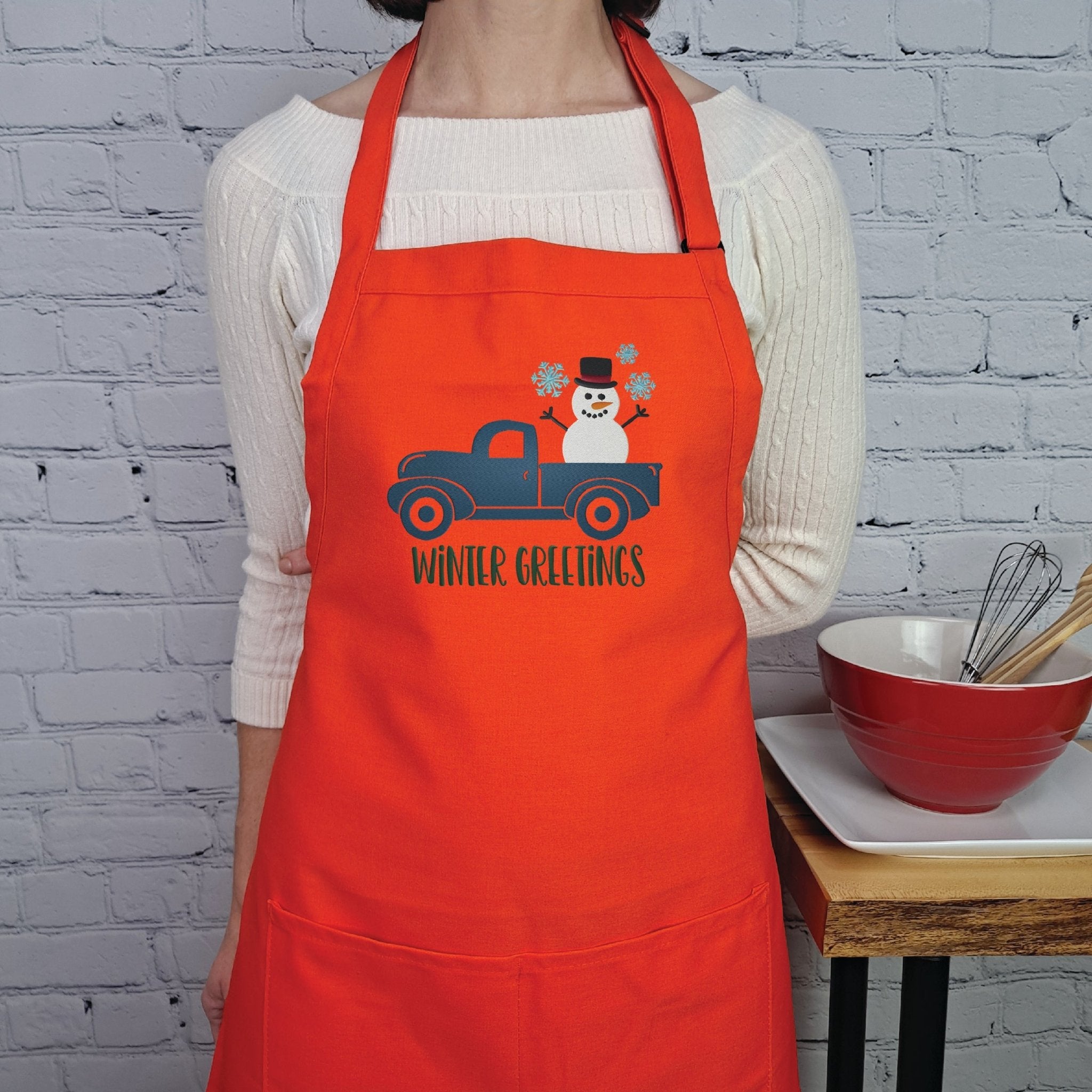 {{product_title}} – {{color}} embroidered kitchen apron