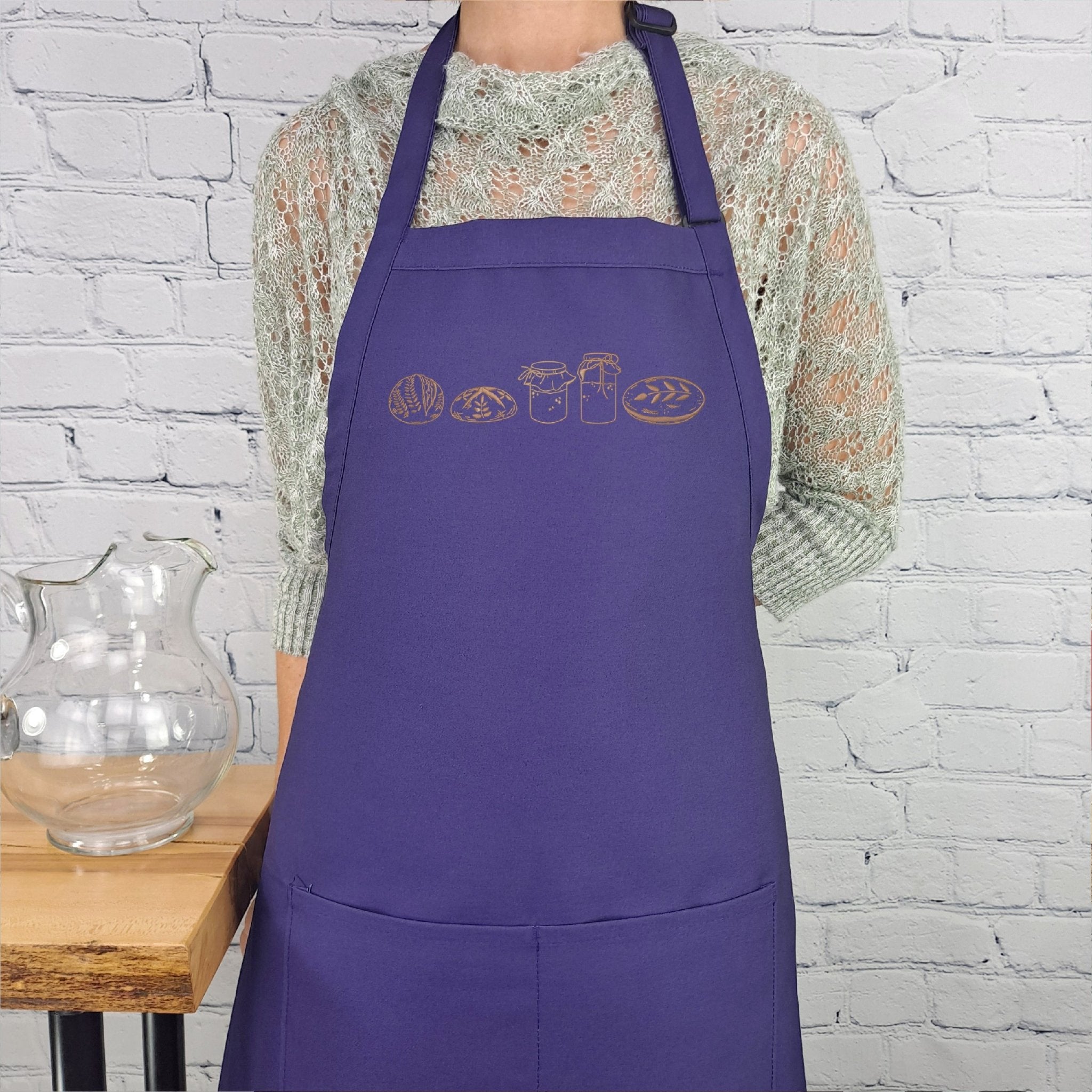 {{product_title}} – {{color}} embroidered kitchen apron