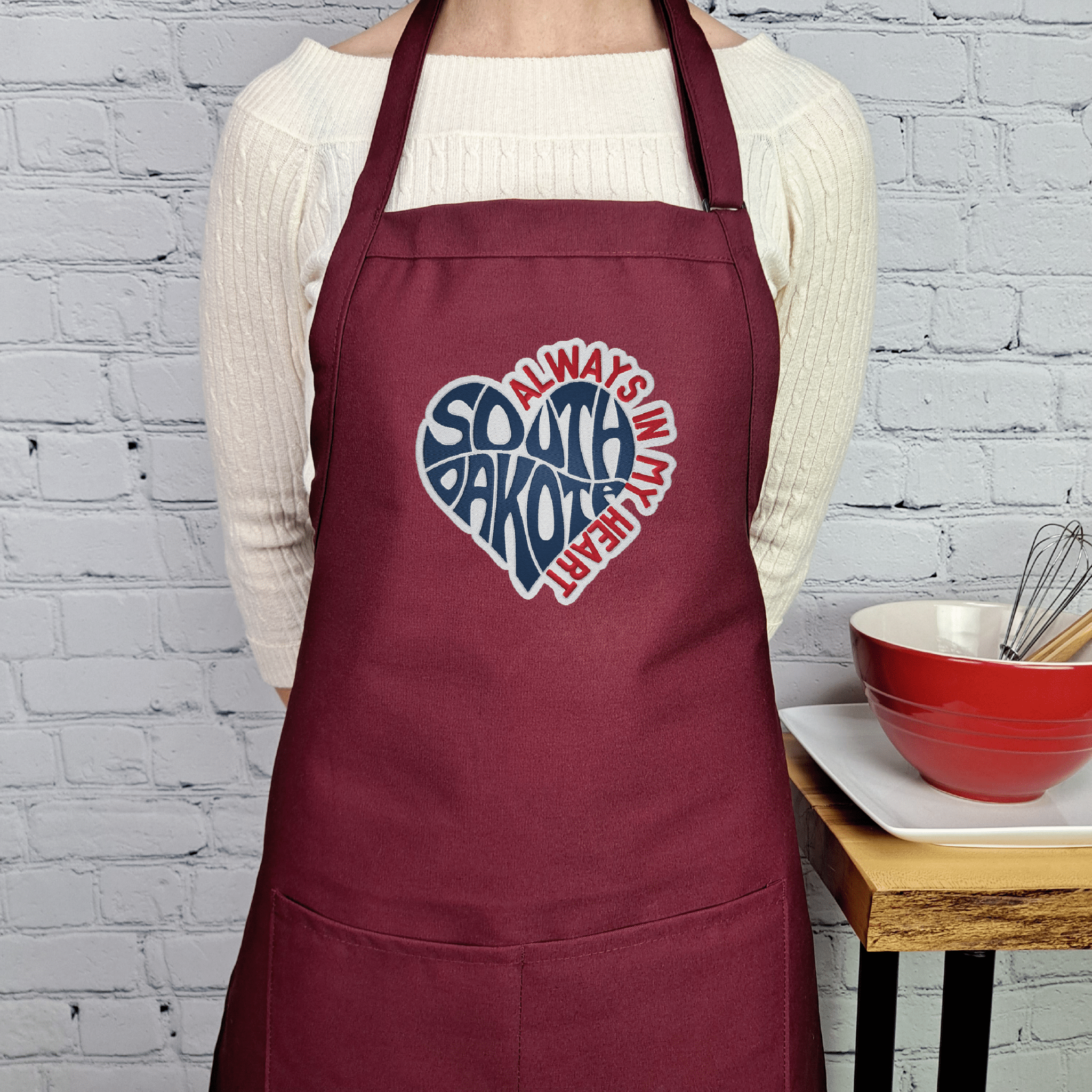 {{product_title}} – {{color}} embroidered kitchen apron