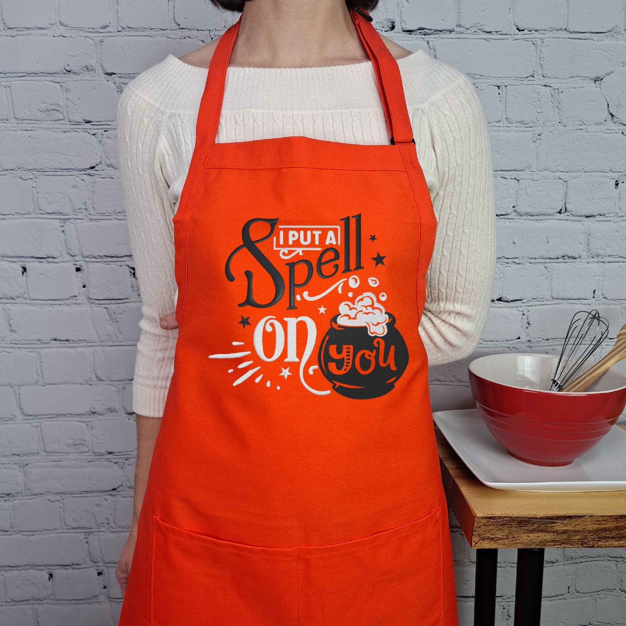 {{product_title}} – {{color}} embroidered kitchen apron