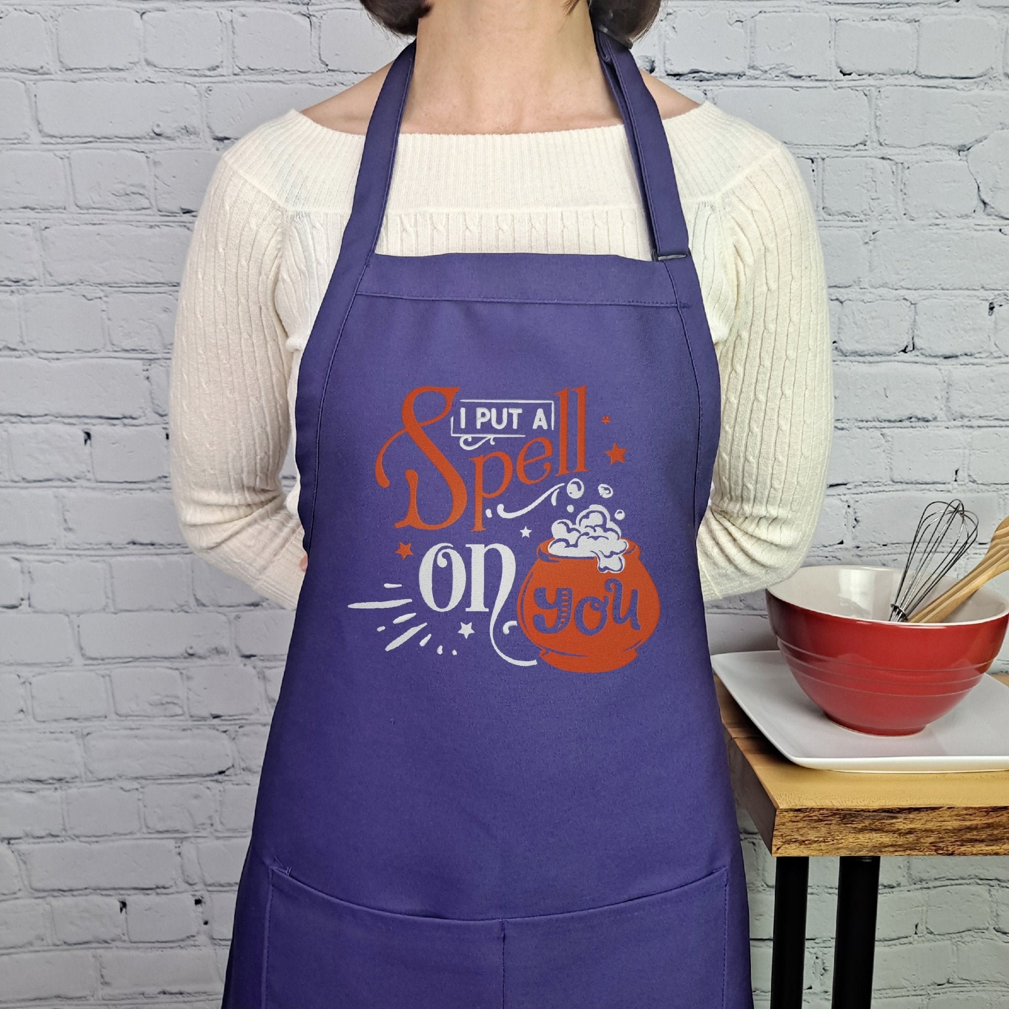 {{product_title}} – {{color}} embroidered kitchen apron