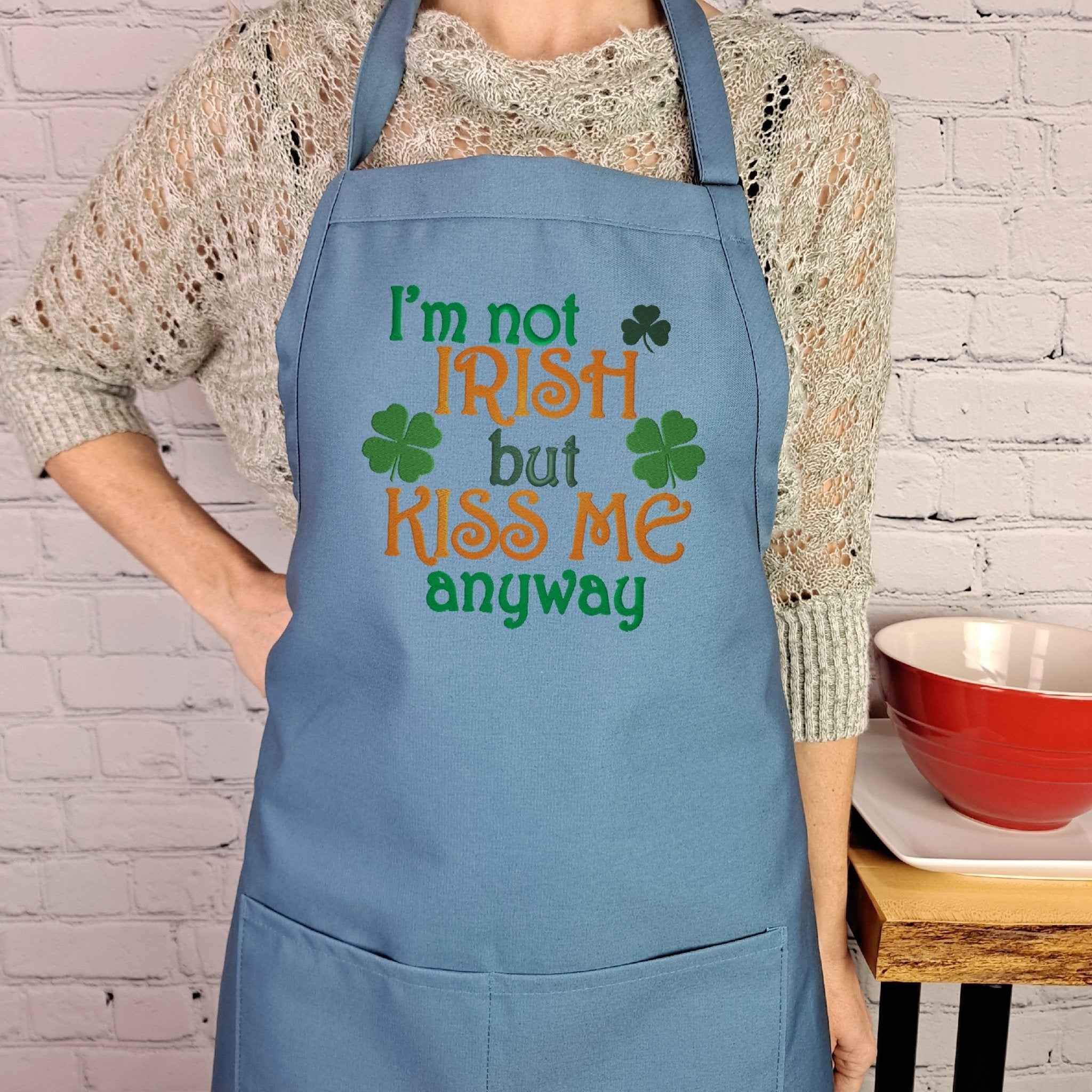 {{product_title}} – {{color}} embroidered kitchen apron