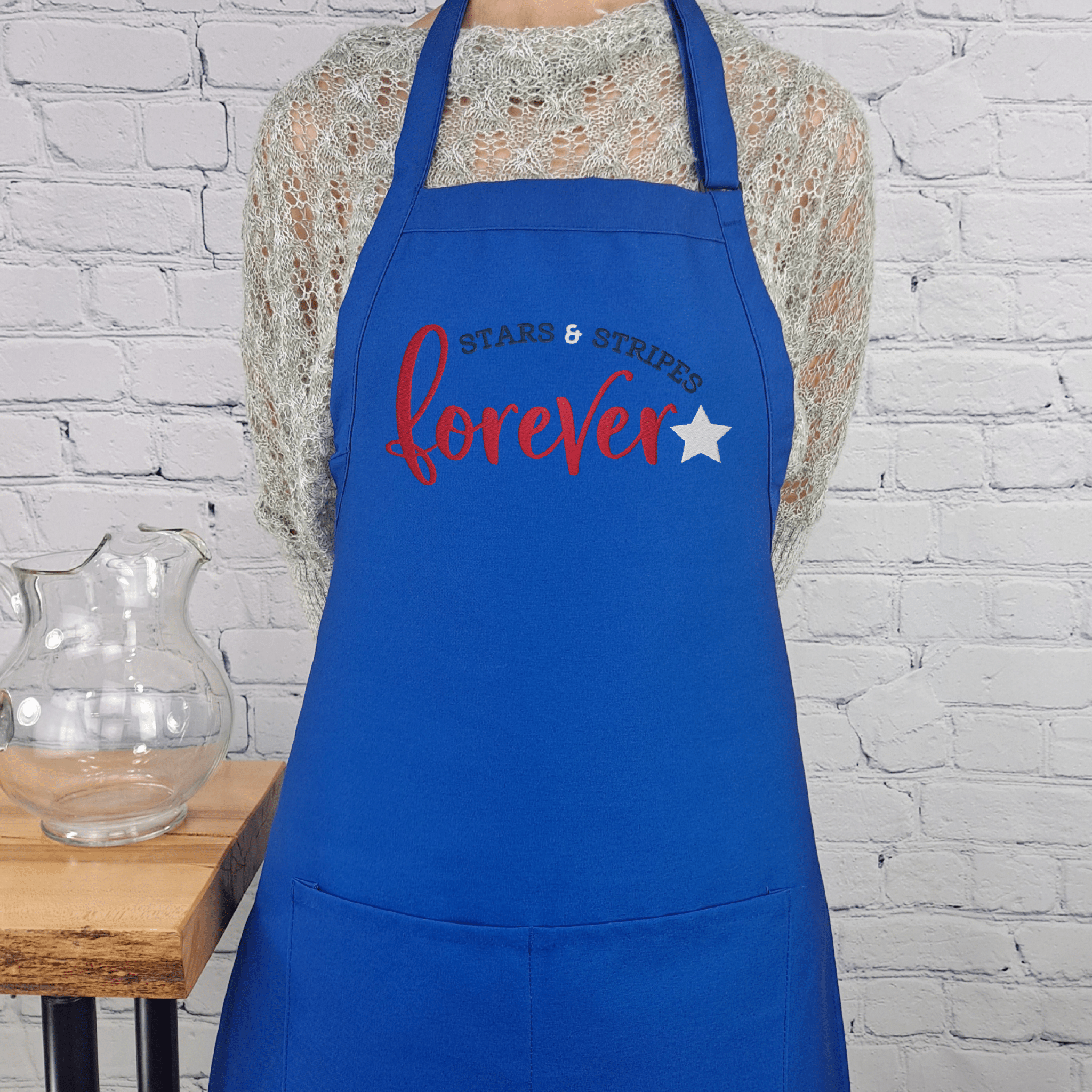 {{product_title}} – {{color}} embroidered kitchen apron