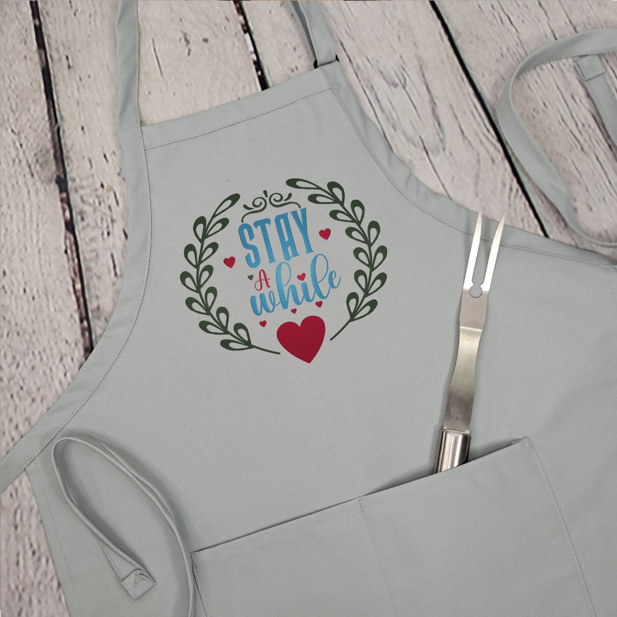{{product_title}} – {{color}} embroidered kitchen apron