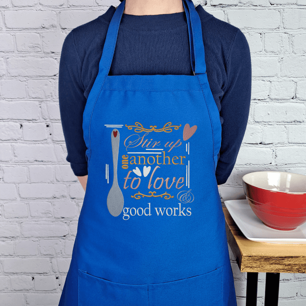 {{product_title}} – {{color}} embroidered kitchen apron