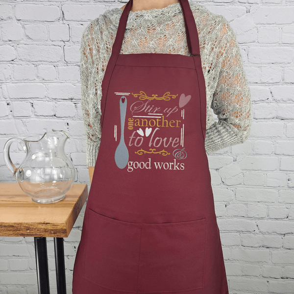 {{product_title}} – {{color}} embroidered kitchen apron