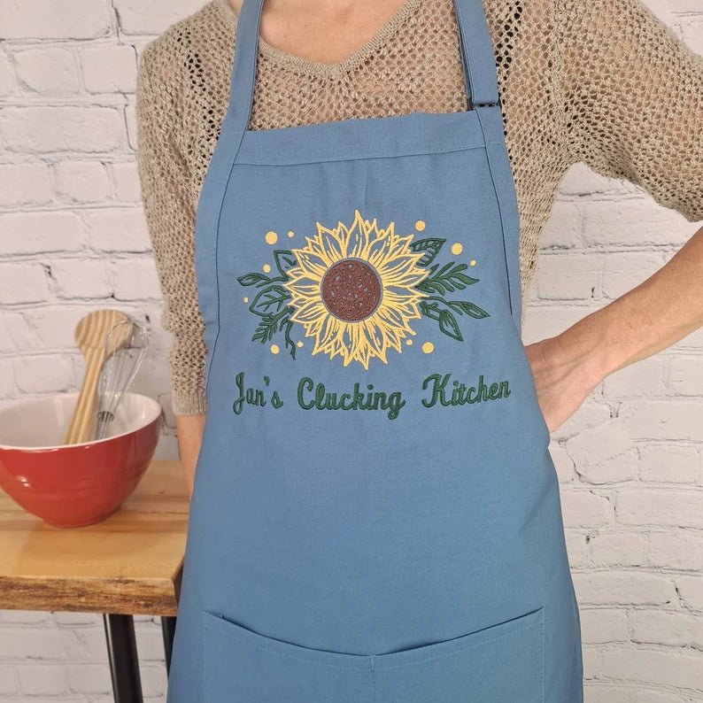 {{product_title}} – {{color}} embroidered kitchen apron