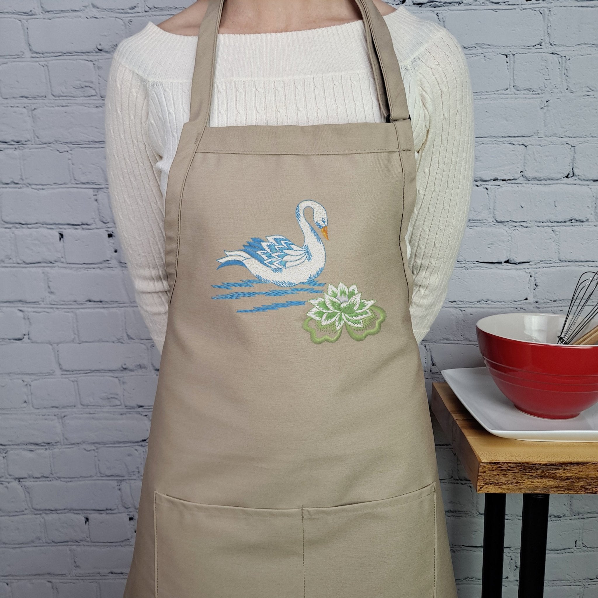 {{product_title}} – {{color}} embroidered kitchen apron