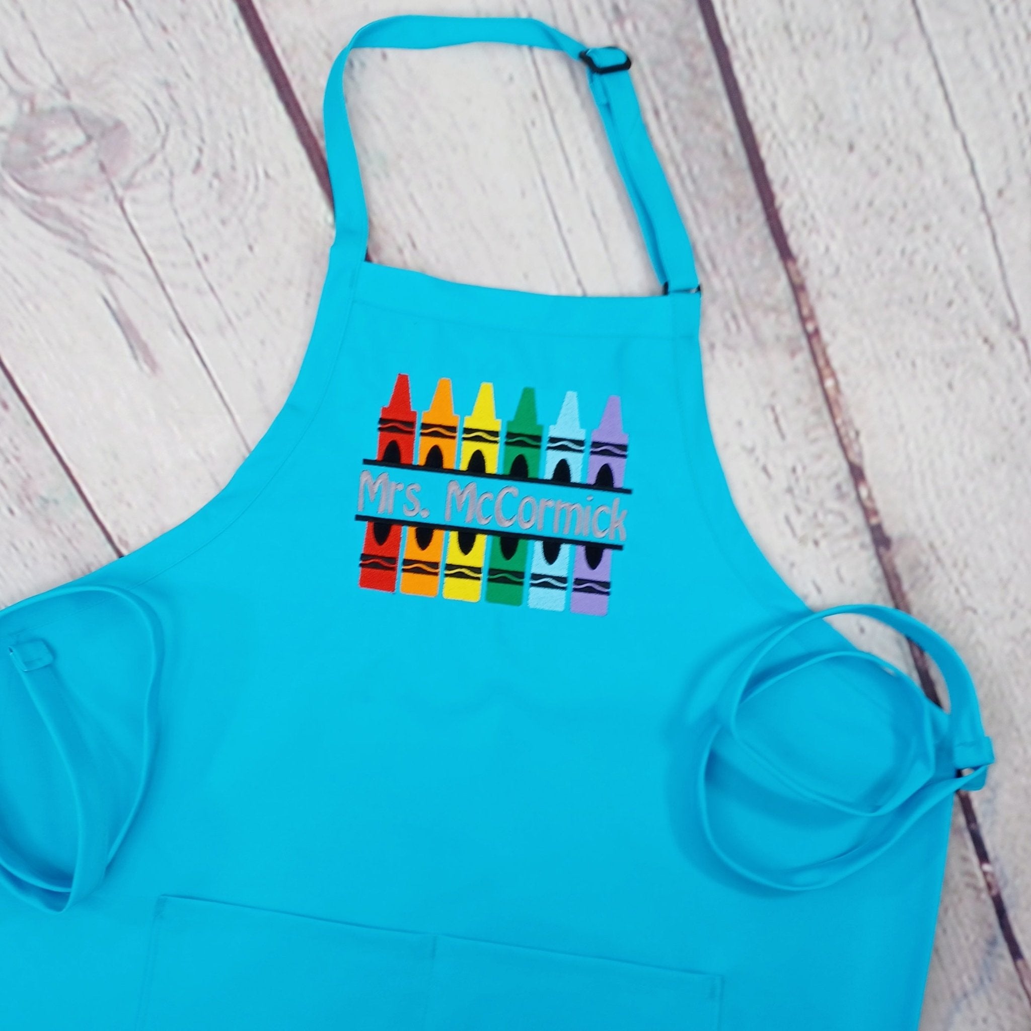 {{product_title}} – {{color}} embroidered kitchen apron