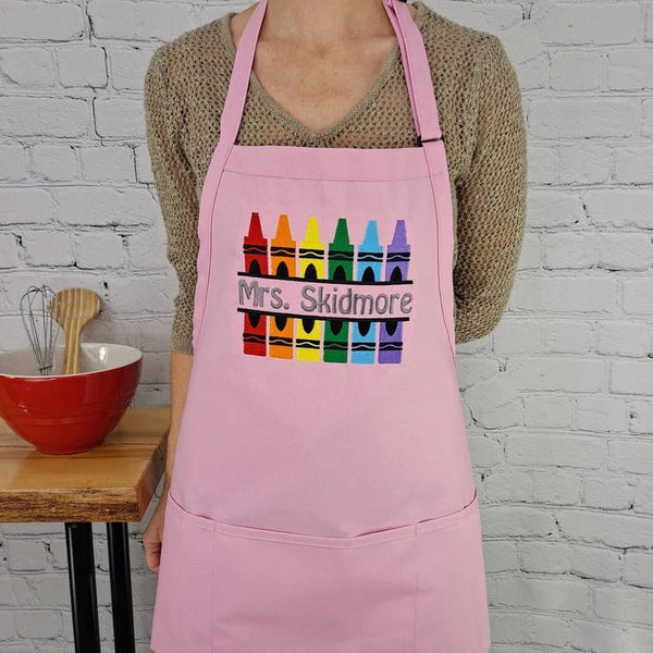 {{product_title}} – {{color}} embroidered kitchen apron