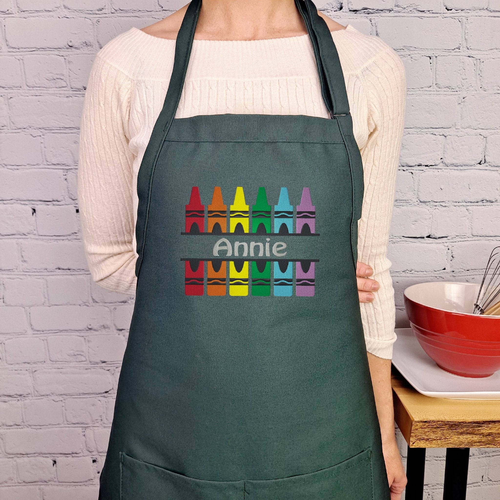 {{product_title}} – {{color}} embroidered kitchen apron