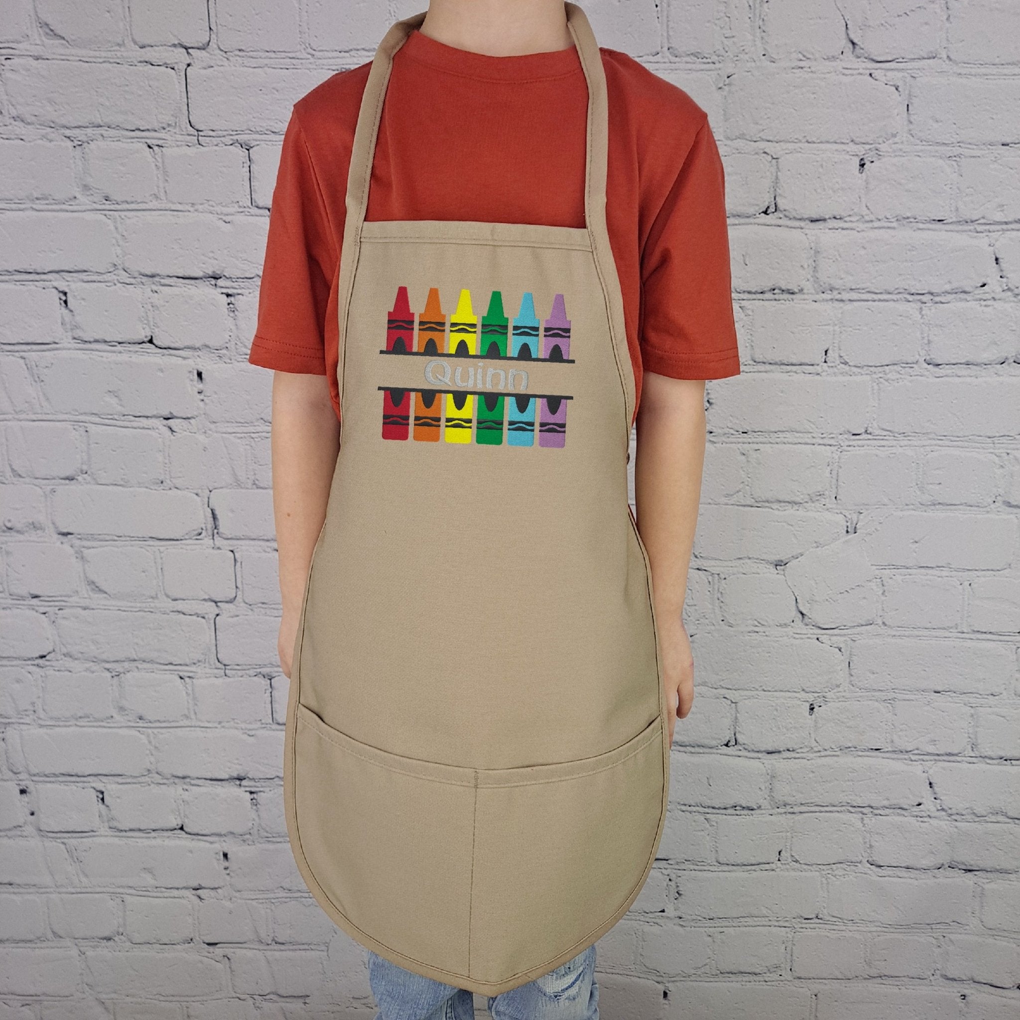 {{product_title}} – {{color}} embroidered kitchen apron