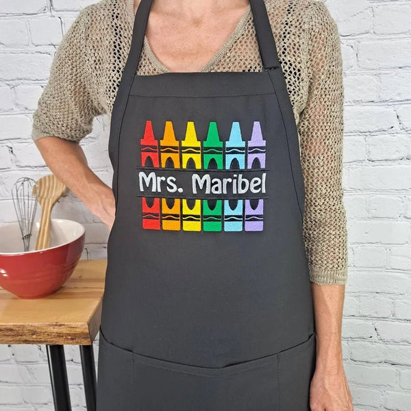 {{product_title}} – {{color}} embroidered kitchen apron