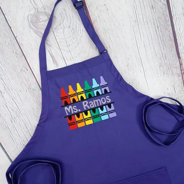 {{product_title}} – {{color}} embroidered kitchen apron