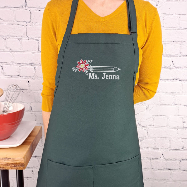 {{product_title}} – {{color}} embroidered kitchen apron
