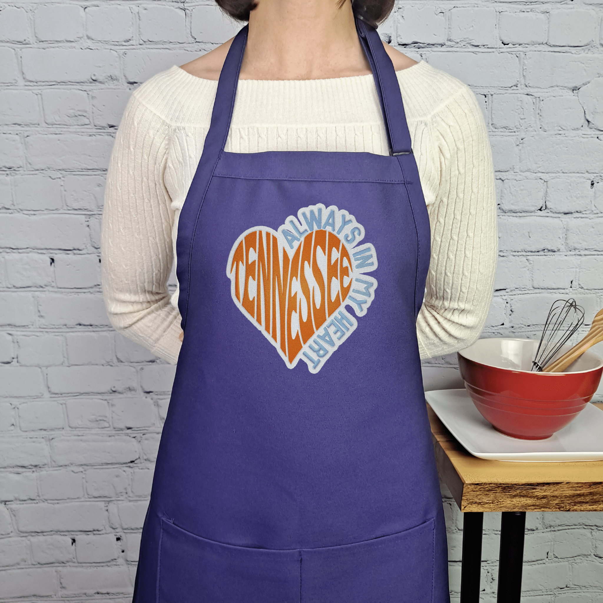 {{product_title}} – {{color}} embroidered kitchen apron