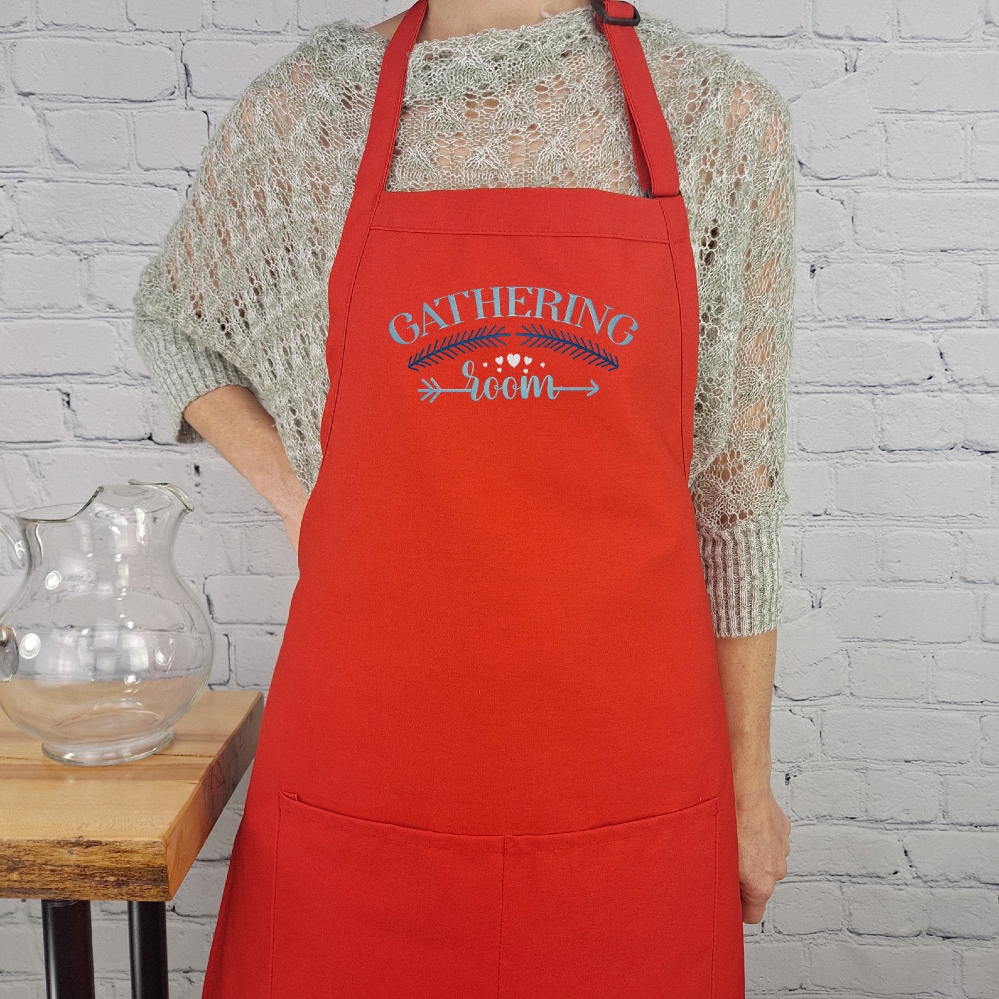 {{product_title}} – {{color}} embroidered kitchen apron