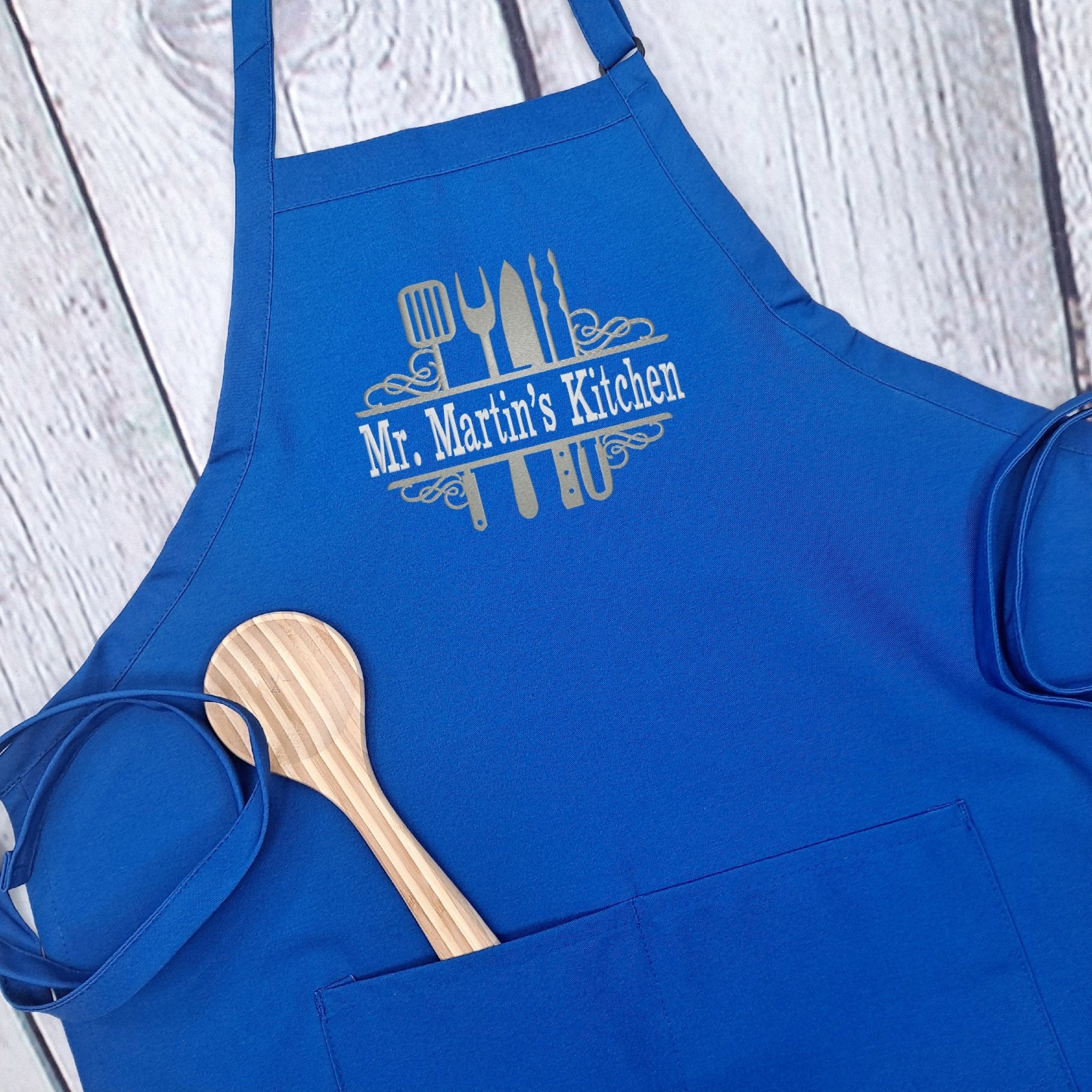 {{product_title}} – {{color}} embroidered kitchen apron