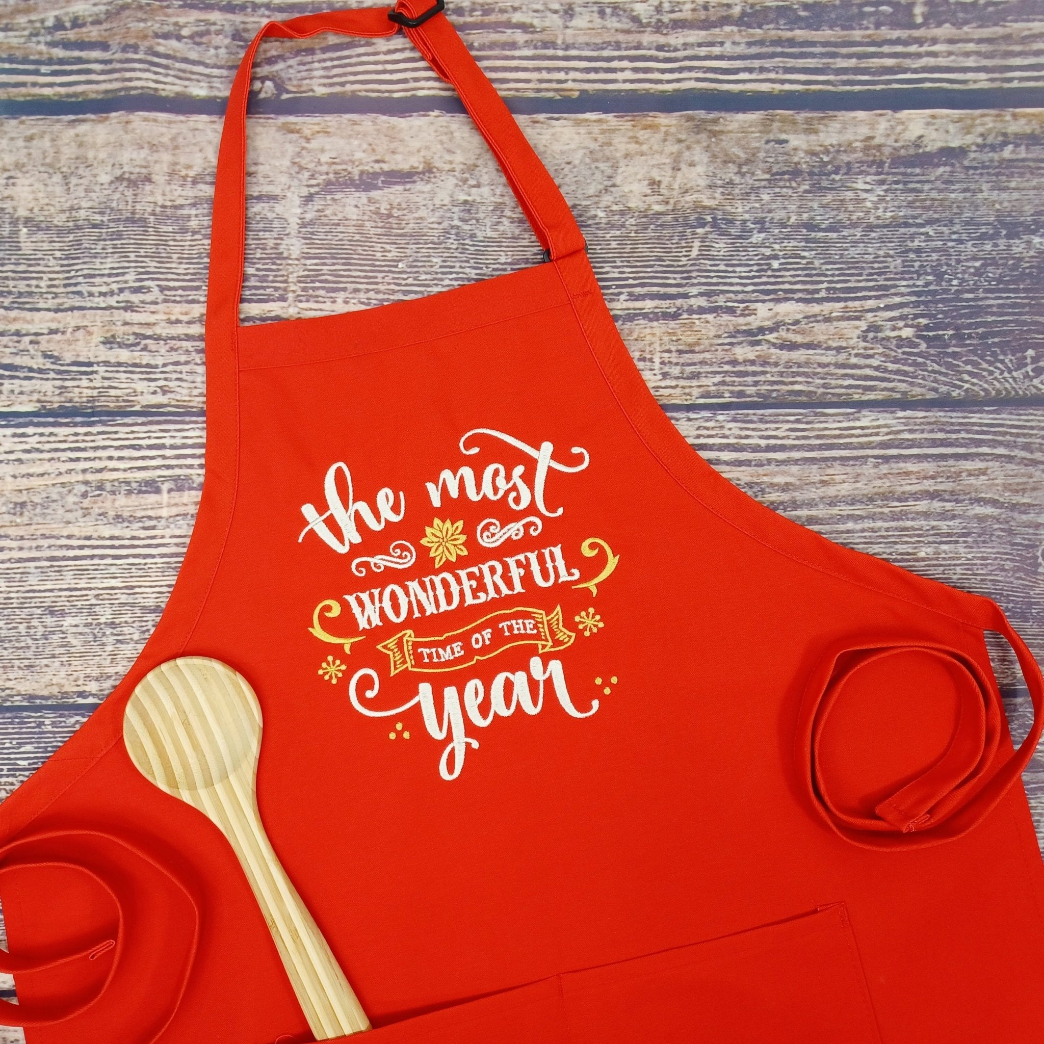 {{product_title}} – {{color}} embroidered kitchen apron