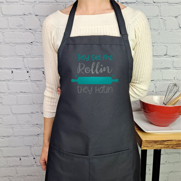 {{product_title}} – {{color}} embroidered kitchen apron