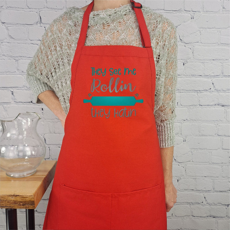 {{product_title}} – {{color}} embroidered kitchen apron