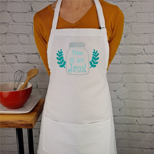 {{product_title}} – {{color}} embroidered kitchen apron