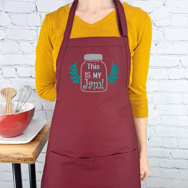 {{product_title}} – {{color}} embroidered kitchen apron