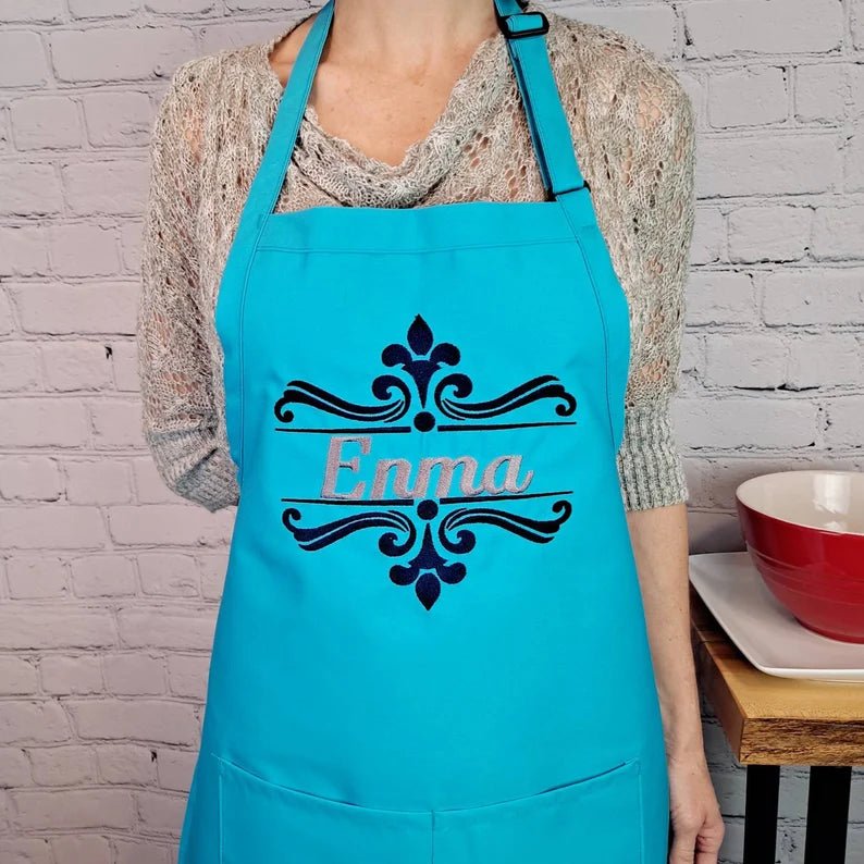 {{product_title}} – {{color}} embroidered kitchen apron