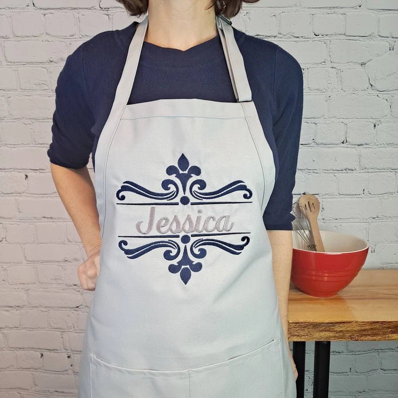 {{product_title}} – {{color}} embroidered kitchen apron