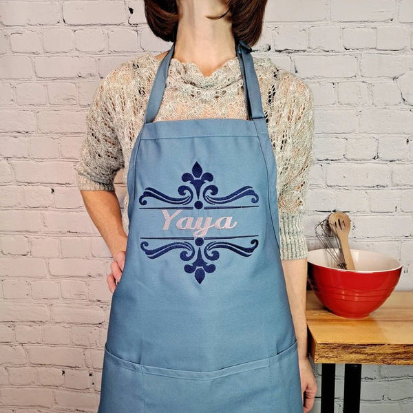 {{product_title}} – {{color}} embroidered kitchen apron