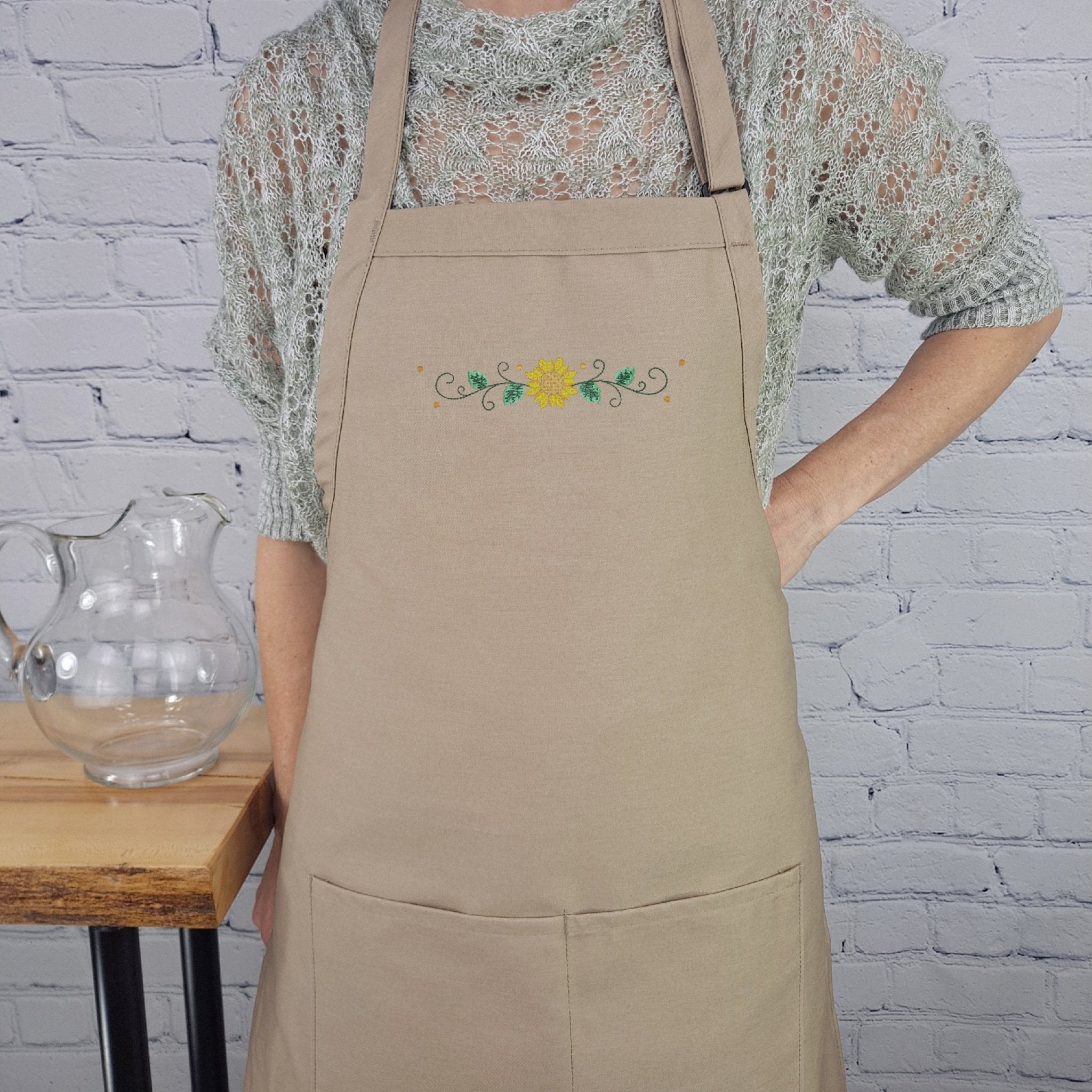 {{product_title}} – {{color}} embroidered kitchen apron