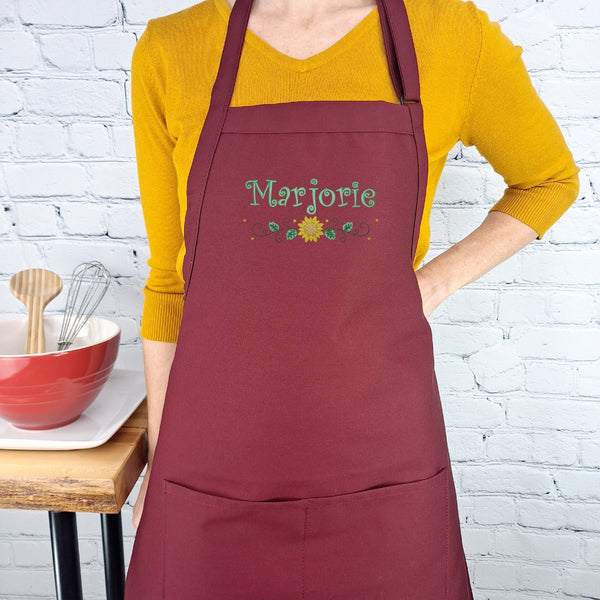 {{product_title}} – {{color}} embroidered kitchen apron