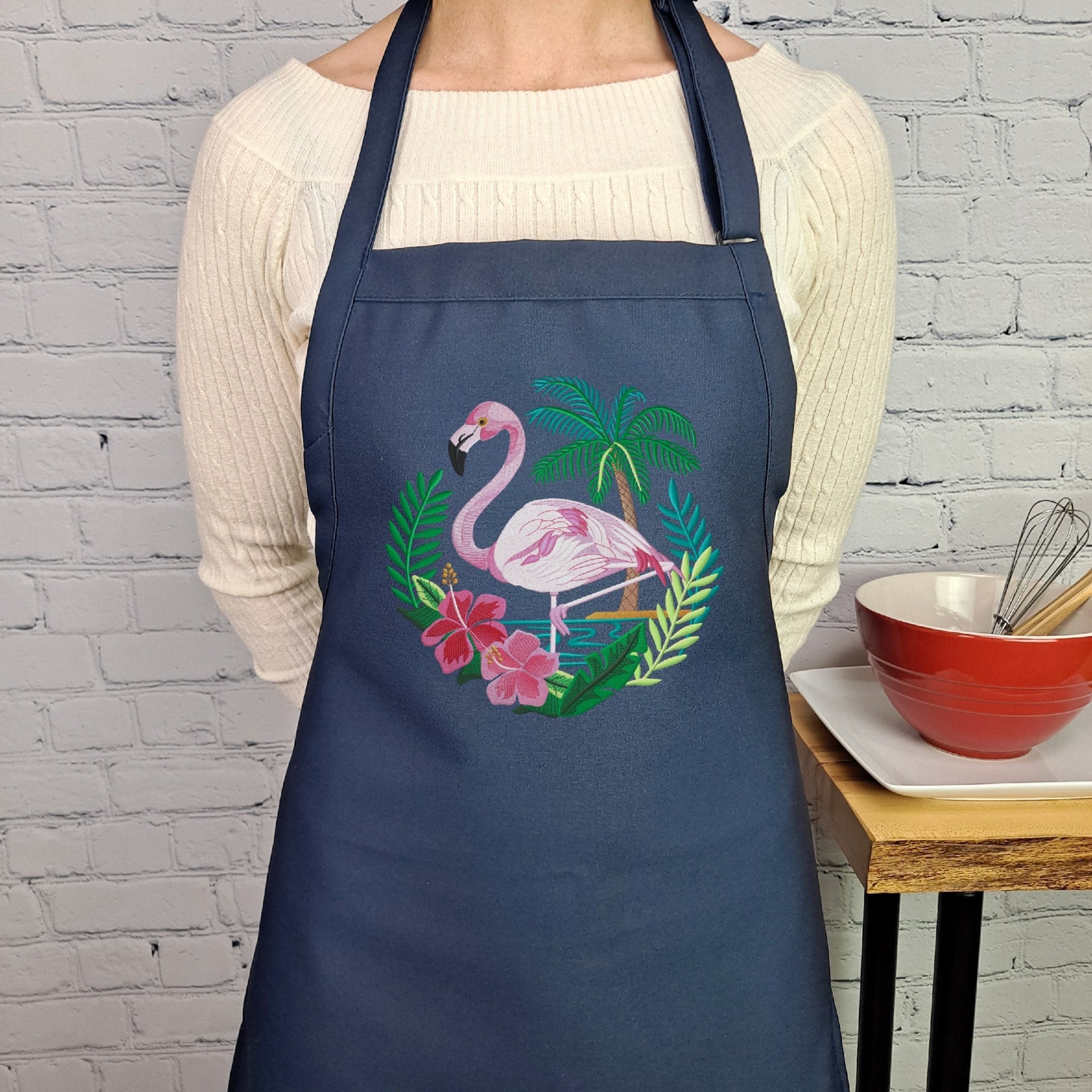 {{product_title}} – {{color}} embroidered kitchen apron