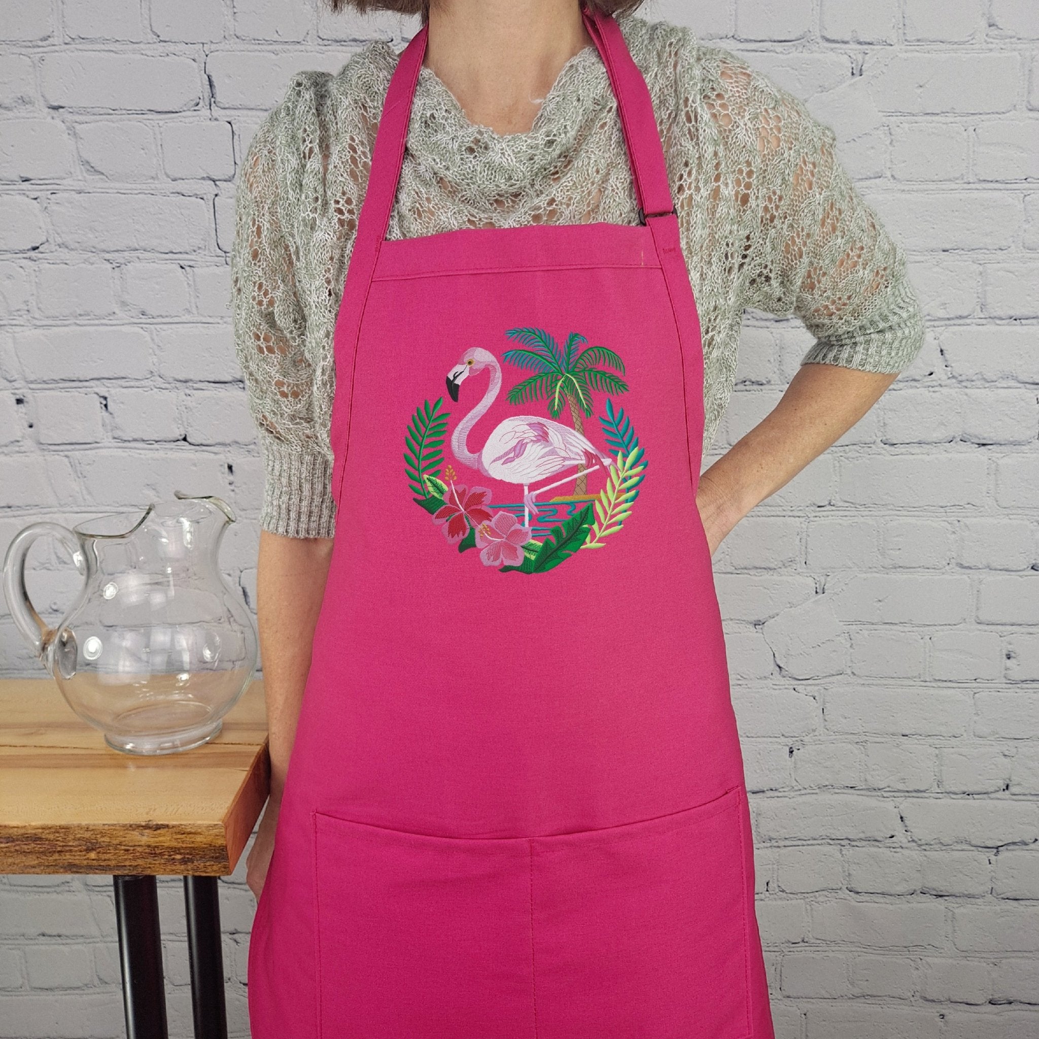 {{product_title}} – {{color}} embroidered kitchen apron