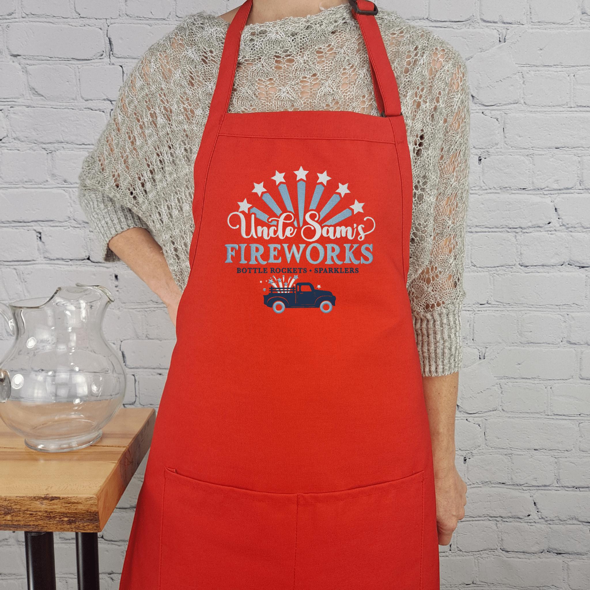 {{product_title}} – {{color}} embroidered kitchen apron