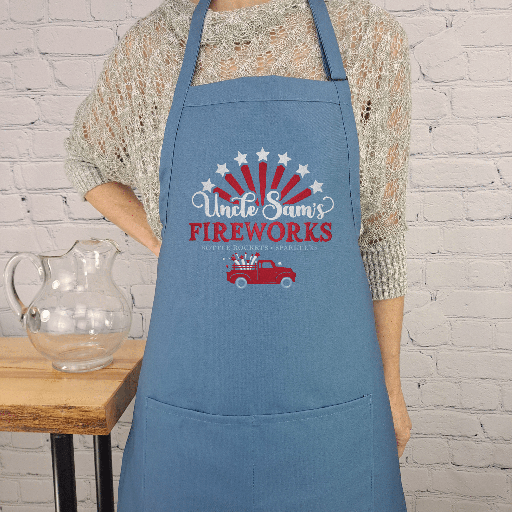{{product_title}} – {{color}} embroidered kitchen apron