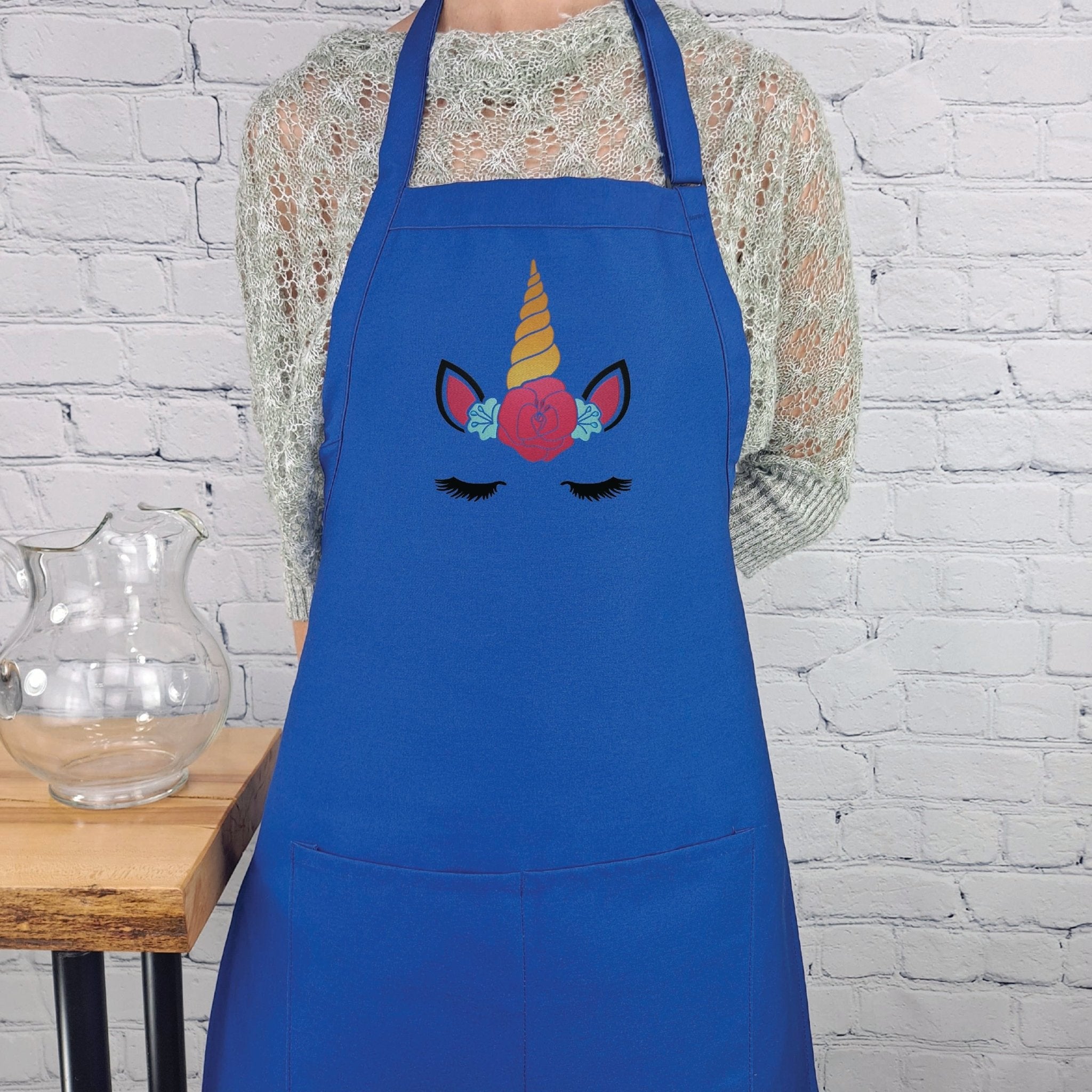 {{product_title}} – {{color}} embroidered kitchen apron