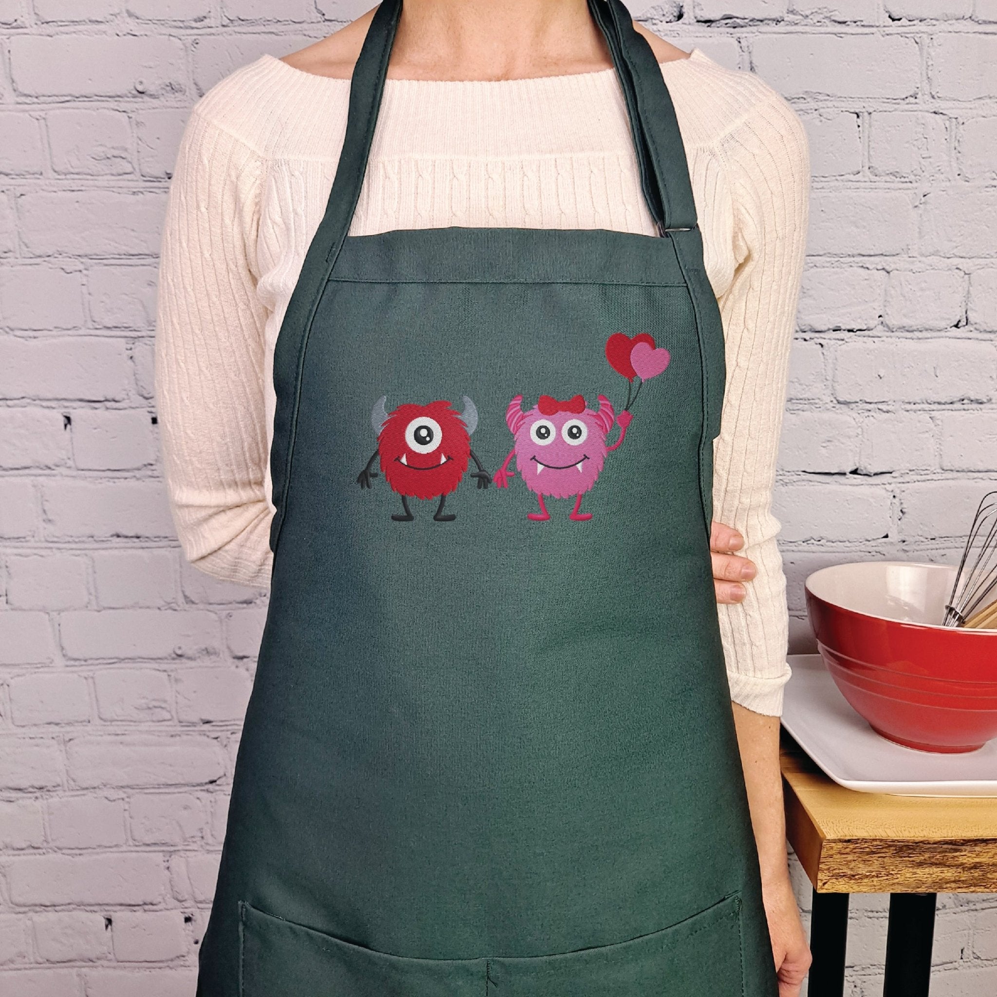 {{product_title}} – {{color}} embroidered kitchen apron